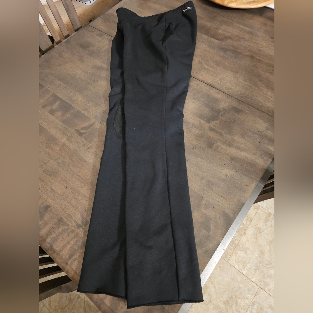 Smooth Stride Black Large Long Fleece Warm Bootcut Full Seat Riding Pants